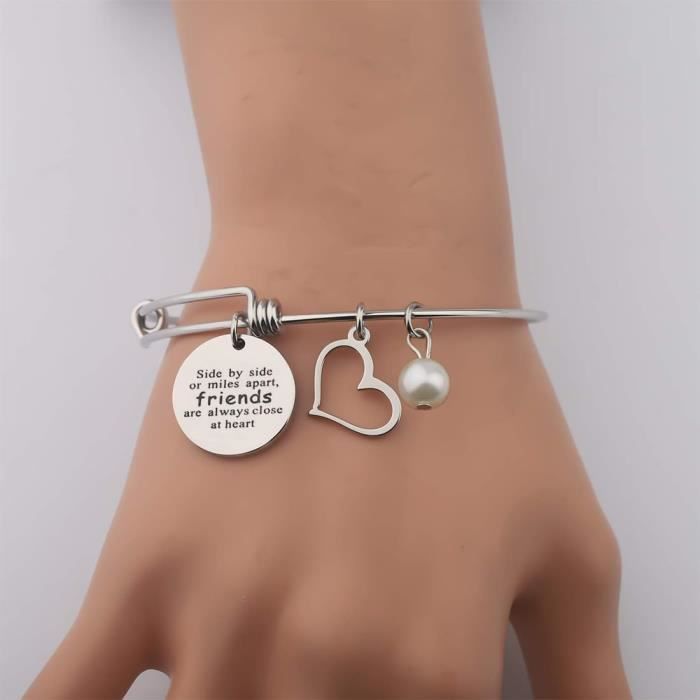 Bracelet D'Amitié QTQTLP - Cadeau Pour Meilleure Amie, Anniversaire, Noël - Bijou Femme Personnalisé
