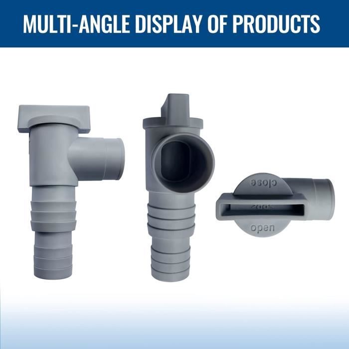 Vanne D'arrêt Piscine 32mm - Lot De 2 Avec Colliers De Serrage - Pour Entretien Système Filtration