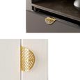Poignee de meuble cuisine,Bouton de Porte 4 Pièces Poignée Meuble Doré Forme des Feuilles Cabinet Pulls Forme des Feuilles Cabinet-3