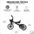 UBRAVOO Tricycle Enfants Tricycle pour bébé, vélo à 3 Roues pour garçons et Filles de 2,5 à 5-2-4 Ans avec Panier de Rangement A57-3
