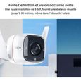 Caméra Surveillance WiFi Extérieur - TP-Link Tapo C310 - HD 2K(3MP) étanche IP66 - Vision nocturne - Détection de mouvement-3