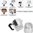 50ML FOR 1CUP -Cafetière Moka expresso percolateur en aluminium,1 tasse-2 tasses-9 tasses-12 tasses,poêle,nouveauté-3
