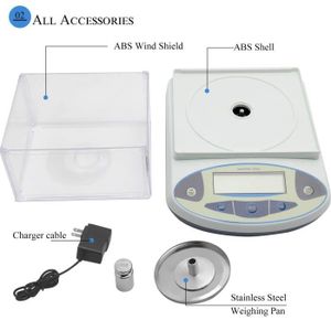 Balance De Précision Gvolatee 0.01g-500g - Mini Balance Cuisine Pour Aliments, Café, Bijoux - Avec Affichage LED