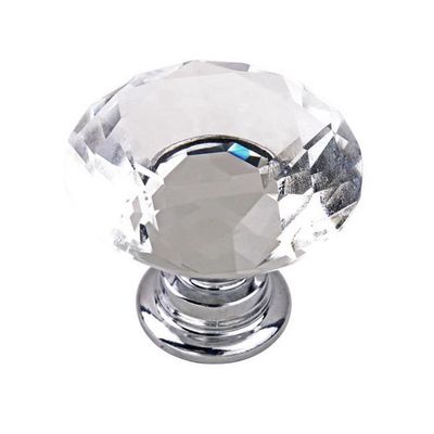 Gobrico Lot De 3 Boutons De Porte En Verre Cristal Avec
