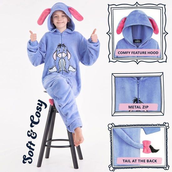 Disney Combinaison Pyjama Enfant Fille Pyjama Stitch Surpyjama Grenouillere en Polaire Fille Onesie Enfant Ado 2 15 Ans Bleu Cdiscount Pret a Porter