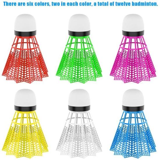 ZAM05108-VOLANT DE BADMINTON.6-12 Pcs-Set Durable Badminton En Plastique Mousse De Badminton - 11