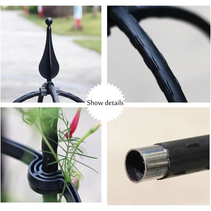 Lot De 20 Tuteurs Pour Plantes D'intérieur/extérieur Avec Clips - Supports Pour Orchidées, Rosiers, Tomates - Plastique Durable, Résistant Aux UV