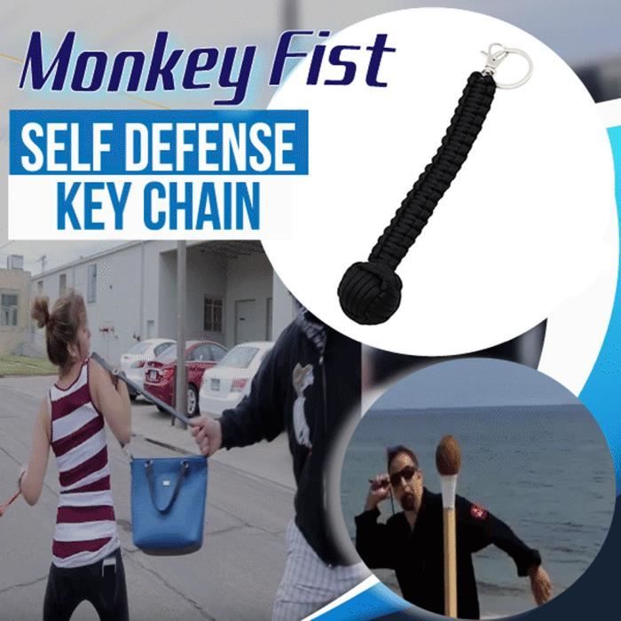 Paracord de porte-clés de poing de singe avec la boule en acier pour la  survie et l'autodéfense WYE91122005BK_769 - Cdiscount Sport