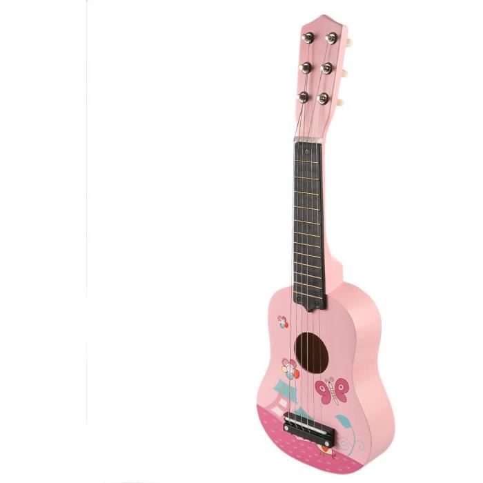 Mini guitare pour enfant - 23 pouces - 6 cordes - en bois - avec