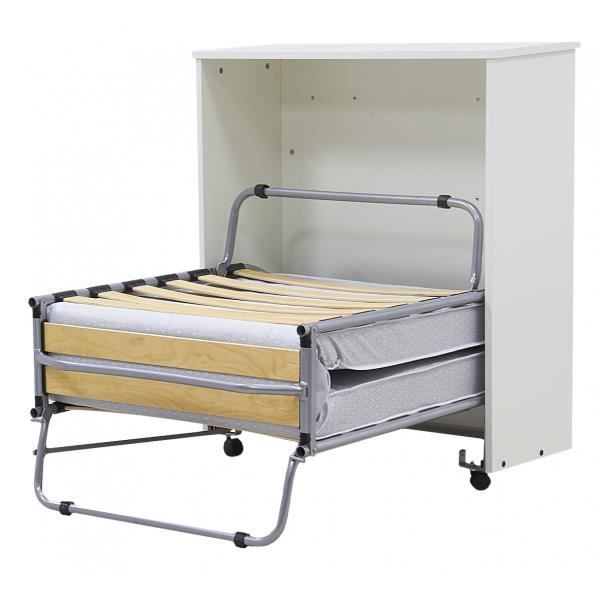 Lit Pliant 1 Personne 80x190 Cm Avec Matelas Mémoire De Forme - Pliable, Gain De Place, Charge 170 Kg, Pour Invités, Bureau, Camping
