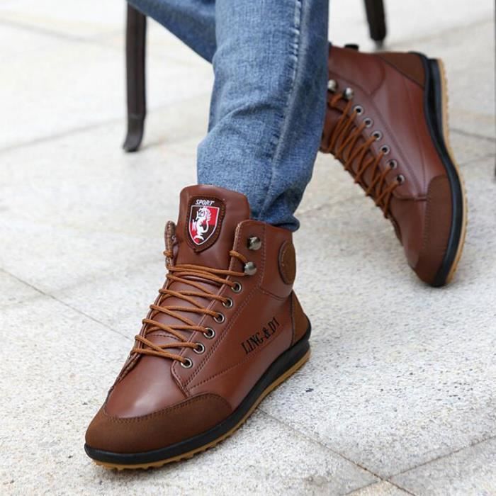 Chaussures montantes homme en cuir marron · Mode homme · El Corte Inglés