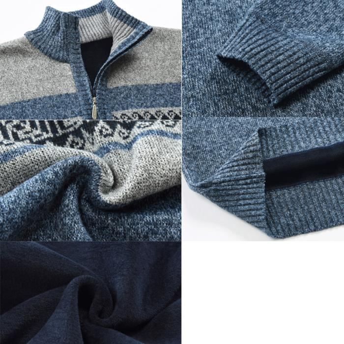 Pull homme de Marque mode tricot pull tendance homme slim