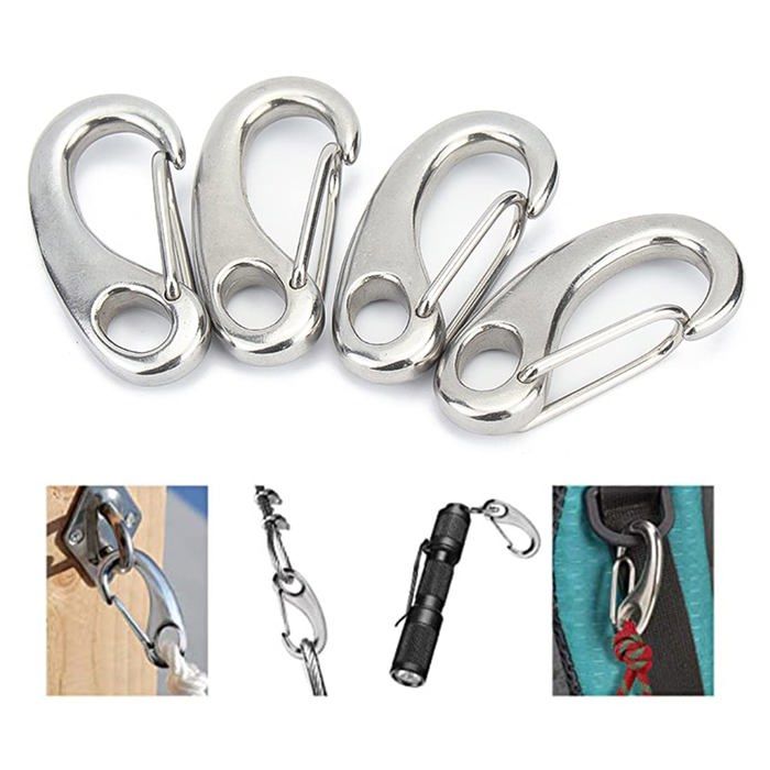 4Pcs Mousqueton D'escalade, 25 KN 2551kg, Mousquetons Larges Et Robustes Mousquetons En Acier Avec Fermeture A Vis Hamacs Randonnee Camping 94151072