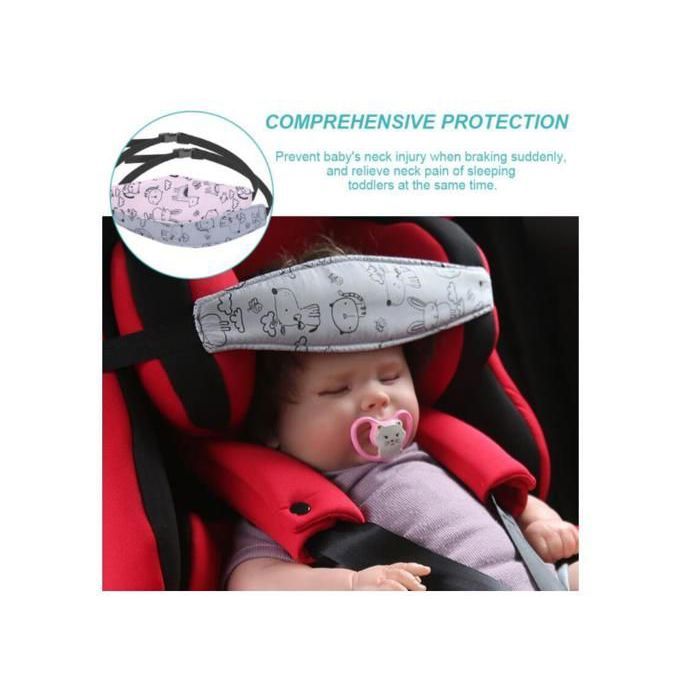 Pack De 2 Serre-têtes Pour Siège Enfant Voiture - Cale Tête Bébé Réglable, Coton Doux, Pour Siège Auto Et Poussette - 3