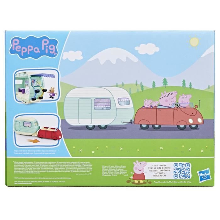 Peppa Pig – Coffret Caravane De Camping 2-en-1 – Figurines Peppa, George Et Birgit – 6 Accessoires – Dès 3 Ans