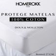 Alèse 90x190cm 100% Coton Protège Matelas - HOMEROKK-0