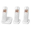 Téléphone sans fil PANASONIC KXTGC423FRW avec répondeur et blocage d'appels - Blanc-0