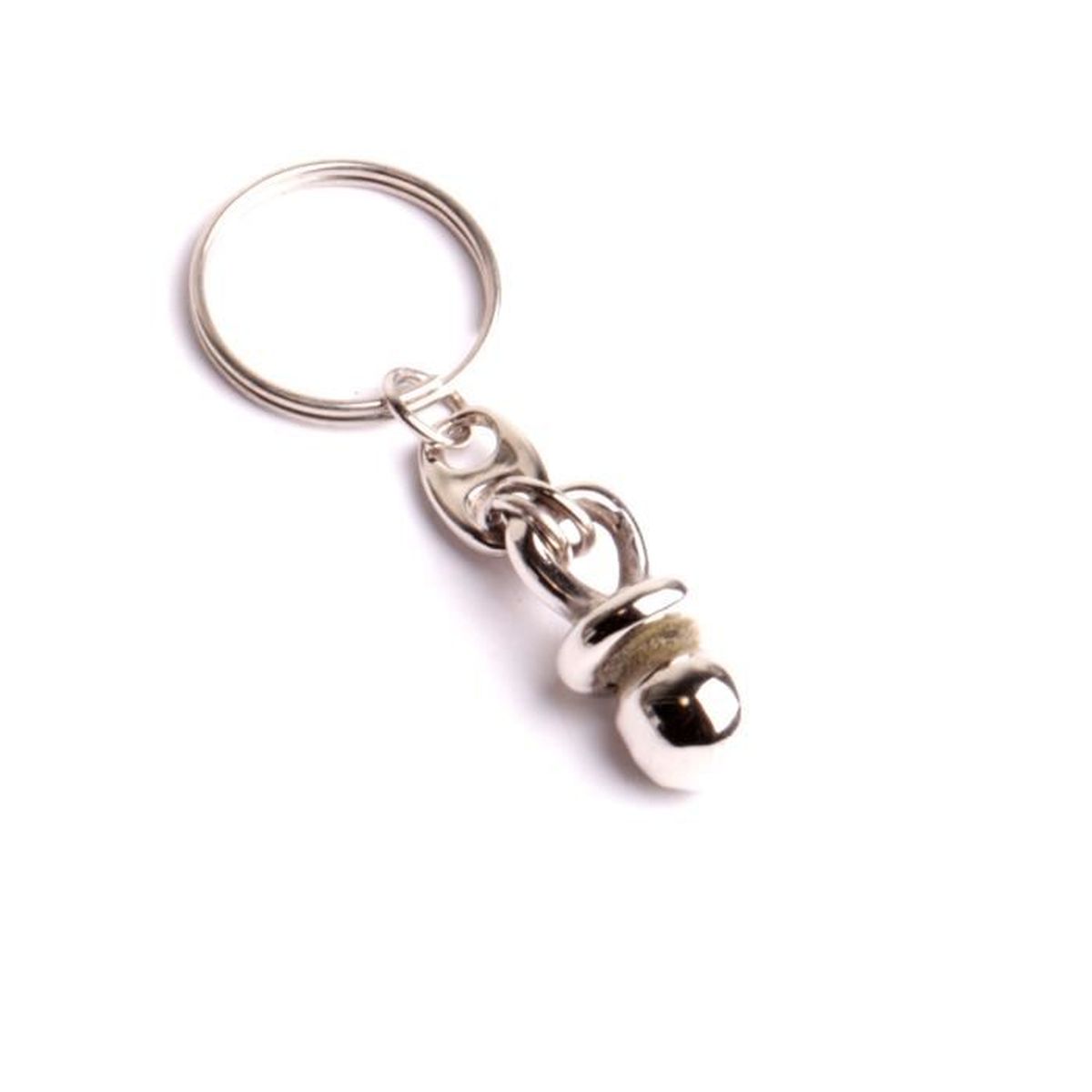 Porte Clefs Tetine Bebe Anneaux Pour Clefs Objet Insolite Deco Collection Metal Chrome Fabrique En France Traitement Crhome Cdiscount Bagagerie Maroquinerie