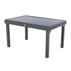 Table de jardin extensible "Piazza" anthracite & graphite 10 places en aluminium traité époxy - Hespéride