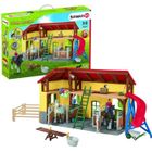 Écurie SCHLEICH - Farm World - 7 animaux, 2 box pour chevaux et accessoires
