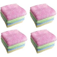 Lot de 16 serviettes de lavage de voiture en polaire corail - Lingettes non grasses - Tissu épais super absorbant - 100 x 25 cm