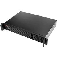 CableMarkt - Boîtier de montage en rack 19" noir IPC mini-ITX 1,5U 2x3,5" ou 2x2,5" profondeur 280 mm