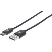 Manhattan Câble USB USB 2.0 USB-A mâle, USB-C mâle 50.00 cm noir 354912