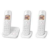Téléphone sans fil PANASONIC KXTGC423FRW avec répondeur et blocage d'appels - Blanc
