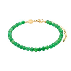 Bracelet en perle de Jade et Argent 925 - (diamètre env 6 cm