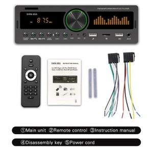 AUTORADIO Avec positionnement - Autoradio avec lecteur MP3 multimédia mains libres, 1din, FM-AM, Audio, entrée USB-SD-A