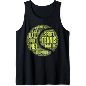 BALLE DE TENNIS Conception De Silhouette De Balle De Tennis Cadeau De Tennis Débardeur[H1733]