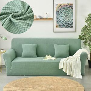 Housse De Canape 3 Places Personnes 190 230cm Avec Accoudoirs Extensible Antipoussieremotifs Maisons Vert Achat Vente Housse De Canape Cdiscount