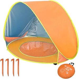ABRI DE PLAGE Tente de plage pour bébé - Avec protection solaire - Pop Up - Tente de plage - Portable - Protection UV - Pour les [491]