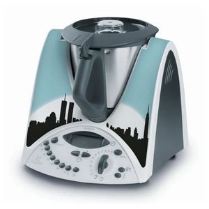 Sticker vinyl autocollant pour Vorwerk Thermomix TM31 Collection Fleurs Blue