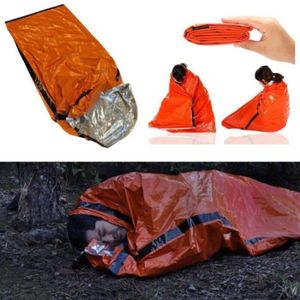 Kecheer Sac de couchage 2PCS Sac de couchage durgence orange réutilisable Couverture de survie Tente de camping Équipement durgence extérieur étanche thermique pour grimpeurs,alpinistes et marcheurs