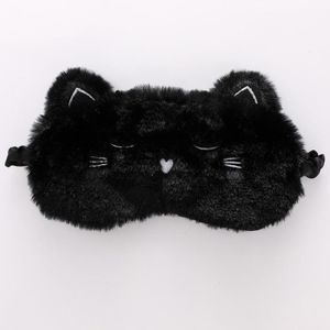 MASQUE VISAGE - PATCH black cat-Masque pour les yeux en peluche de dessi