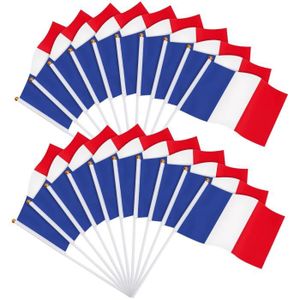 DRAPEAU DÉCORATIF Lot De 20 Mini Drapeaux Nationaux De Poche 14 X 21