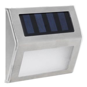 BALISE - BORNE SOLAIRE  ROM Matériel ABS Applique extérieur LED murale Lampe de patio solaire étanche Lampes solaires à conversion élevée