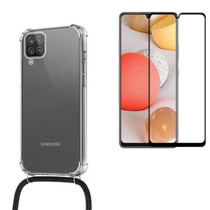 2ndSpring Coque avec Collier Compatible avec Samsung Galaxy Note 10,Tour de Cou Lanière en Corde Pendentif Housse,Silicone Souple Noir 