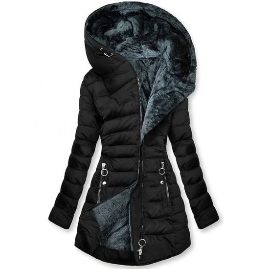Manteau Hoodie Femme Hiver - Doudoune Femme Longue Et Slim