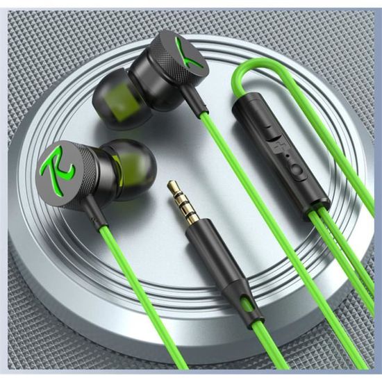 Écouteurs intra-auriculaires filaires 3,5 mm avec microphone pour