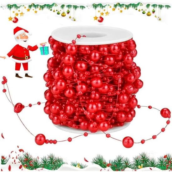 1 Rouleau Guirlande De Perle 20M Guirlande De Noel Sapin Chaine Perle