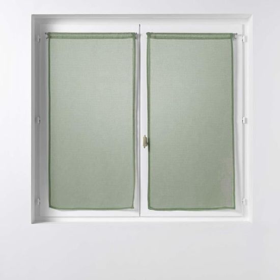 Voilages Passe-Tringle Douceur D'Intérieur - Paire 2x60x120cm Gris Sablé - Lumière Douce
