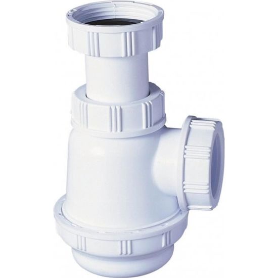 Siphon de lavabo - WIRQUIN - Filetage 1/4" - Matière ABS - Diamètre de sortie 40 mm