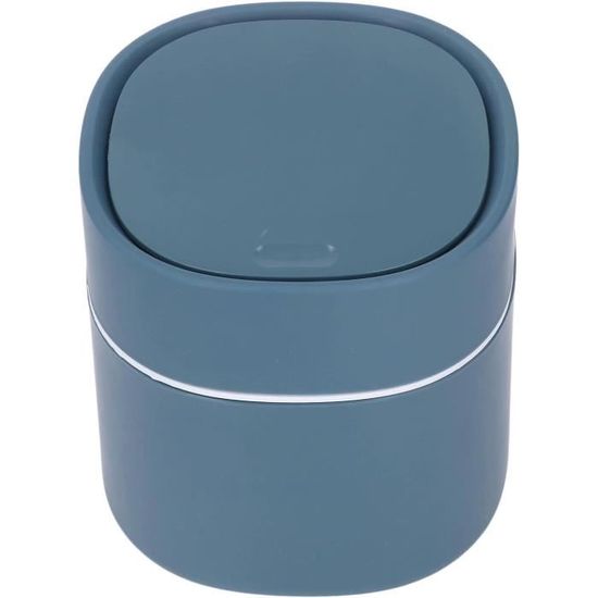 Mini Poubelle De Table En Béton Et Acier Inoxydable - 180 Ml - Pour Bureau, Cuisine, Balcon, Camping - Avec Couvercle