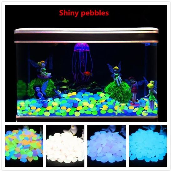 500 Pierres Fluorescentes Bleu Clair - Galets Lumineux Pour Jardin, Aquarium & Décoration