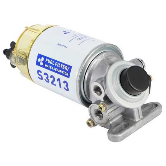 Filtre à Carburant Marin Semoic R12T - Séparateur Eau/Essence 10 Microns - Débit 15GPH - Compatible Racor