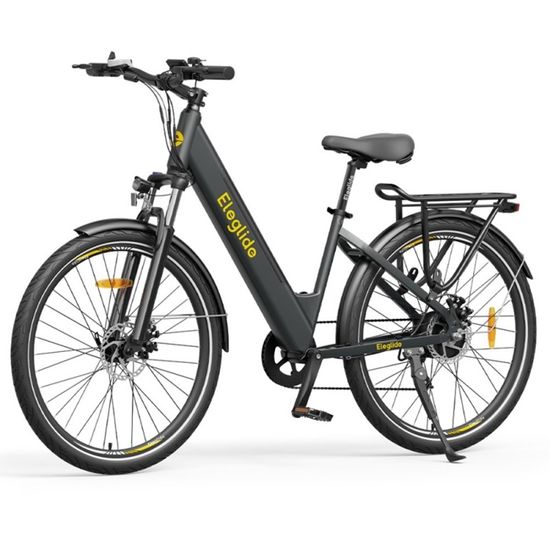VTC Electrique ELEGLIDE T1 STEP THRU Velo Electrique 250W 36V Moteur 13Ah Batterie Amovible 27.5 Pouces Shimano 7 Vitesses Cdiscount Sport