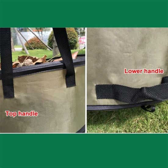 Grand Sac De Jardin Pliable En Oxford – Pour Feuilles, Jouets, Rangement – Poignées Robustes, Réutilisable