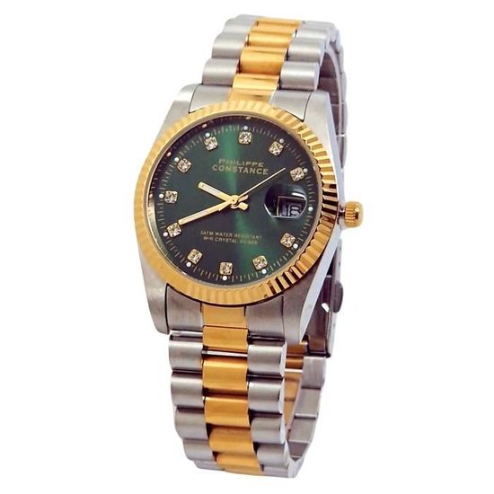 Montre Doré Or Vert Argent 36 mm Président Date Just Dateur